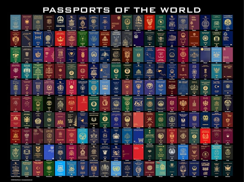 Passports of the World — black background